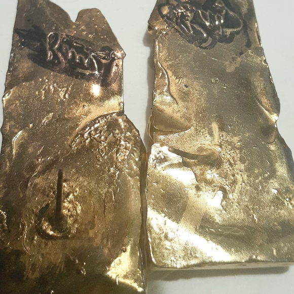 Jasper & pearl & bead earrings, vintage - Picture 3 of 8